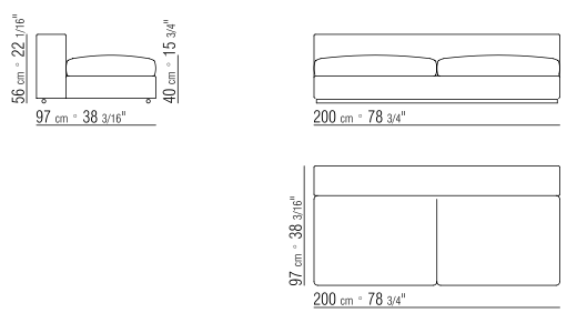 Groundpiece Unit Cm. 200X97 | Cod. 011M03