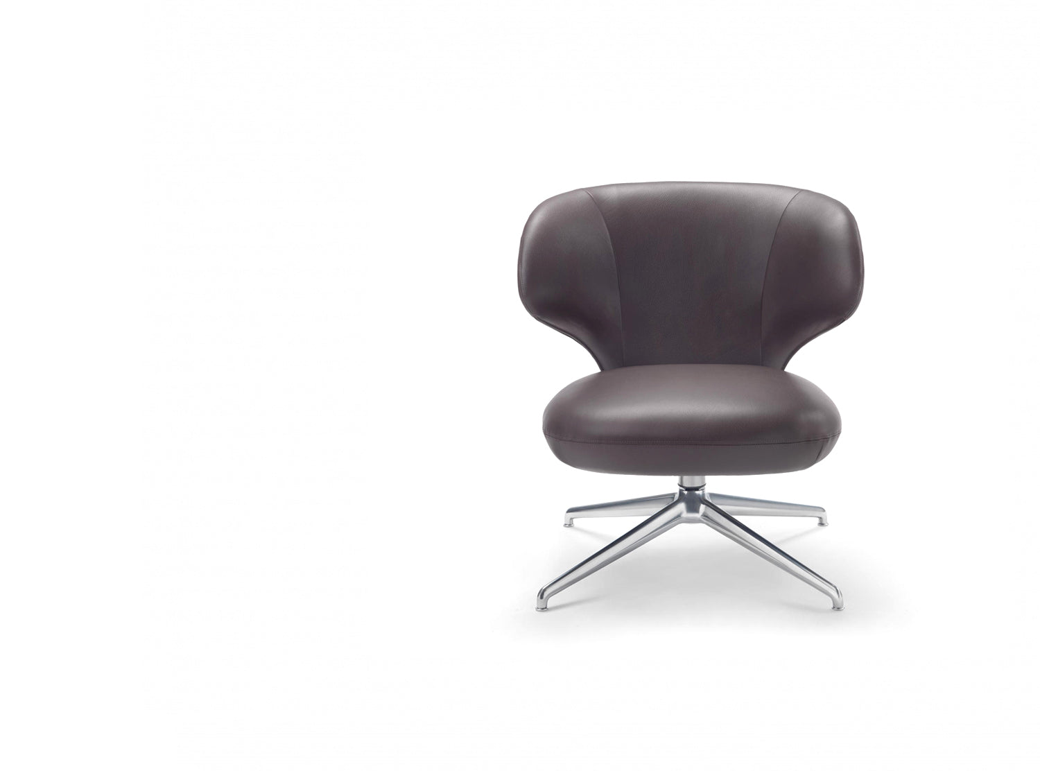 Susanne Leather Swivel Armchair