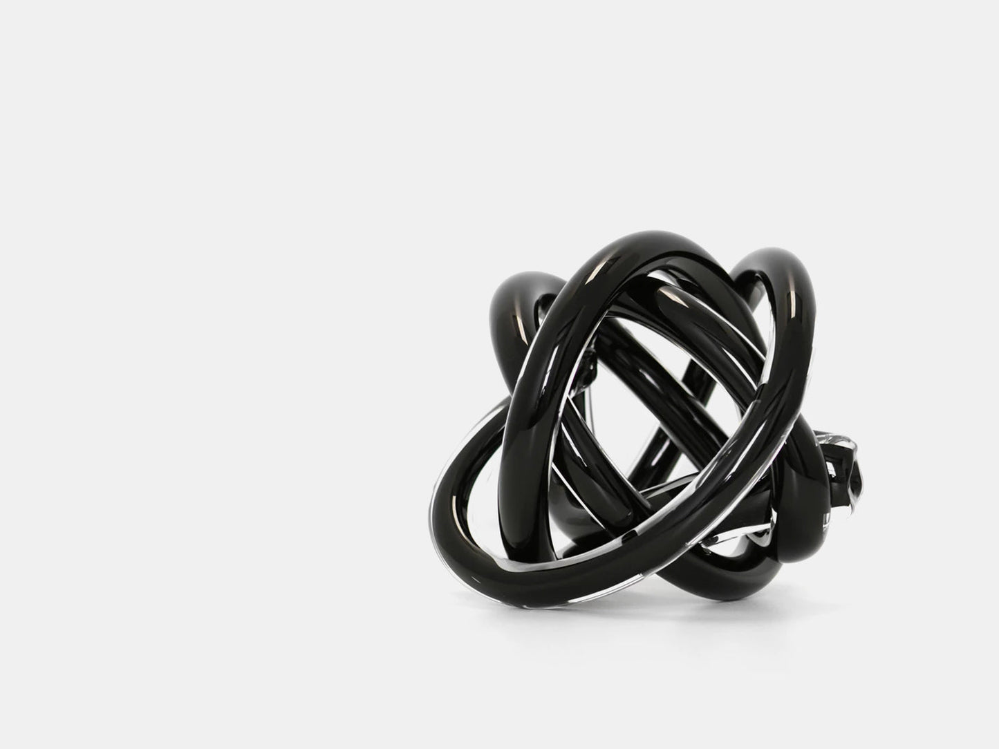 Wrap Black Glass Object Large