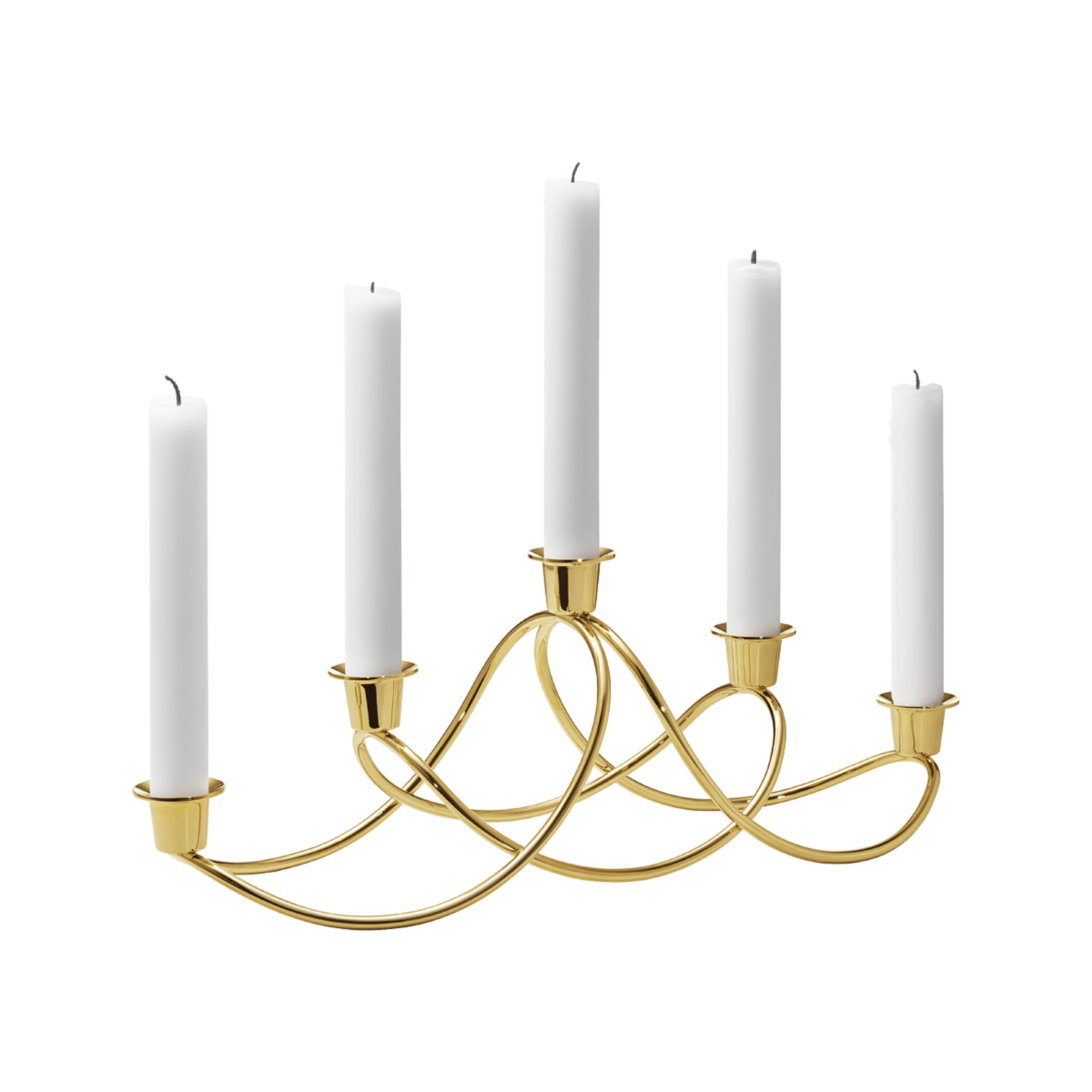 Harmony Candleholder, 18 Kt. Gold Plated Stainless Steel