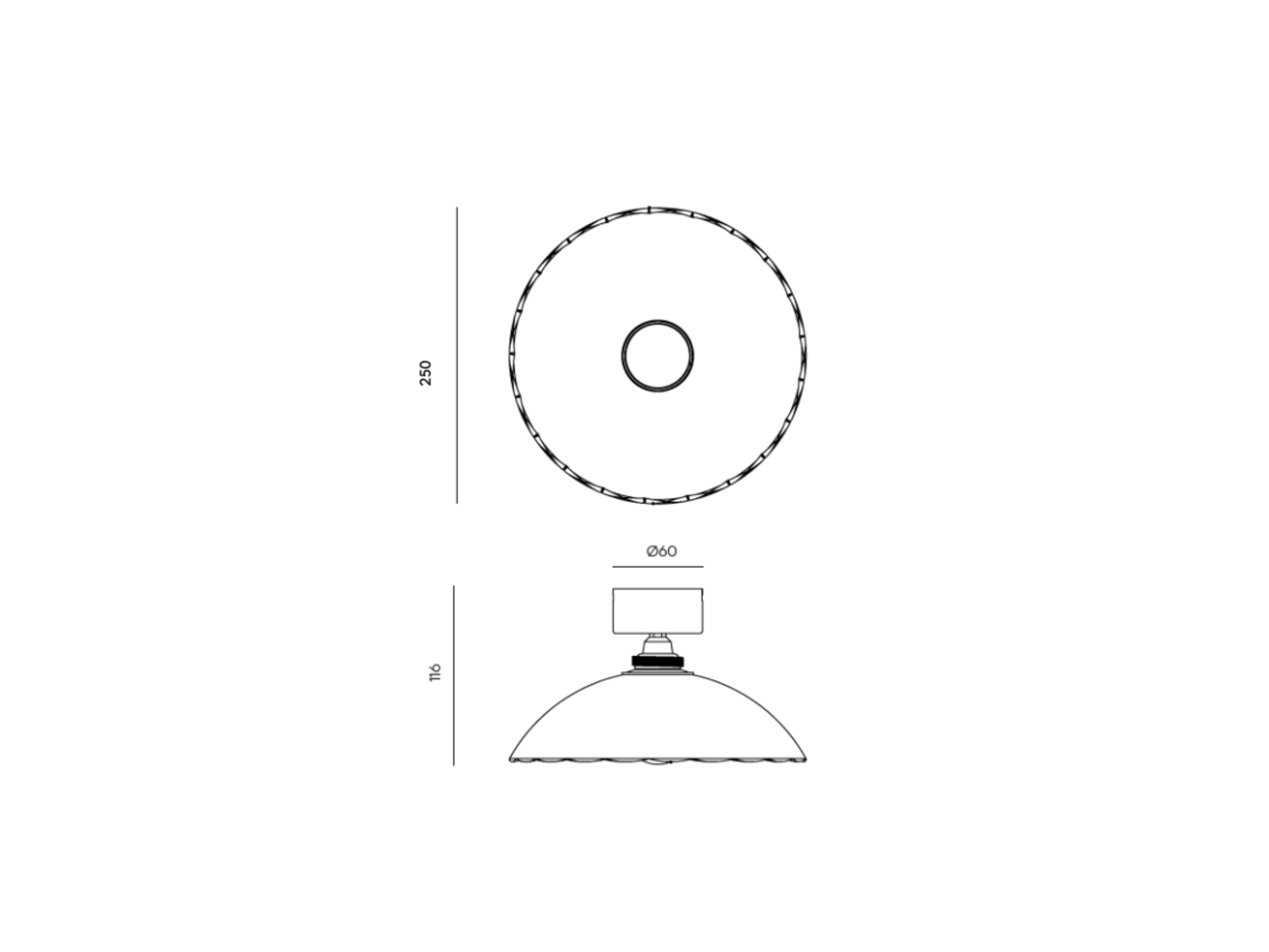 Lotto Wall Lamp, cm.Ø25