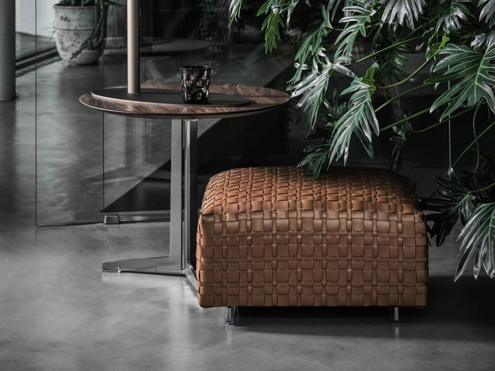 BANGKOK leather hide (width cm. 60 x 50) ottoman