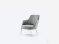 Hera H80 armchair, satin metal base
