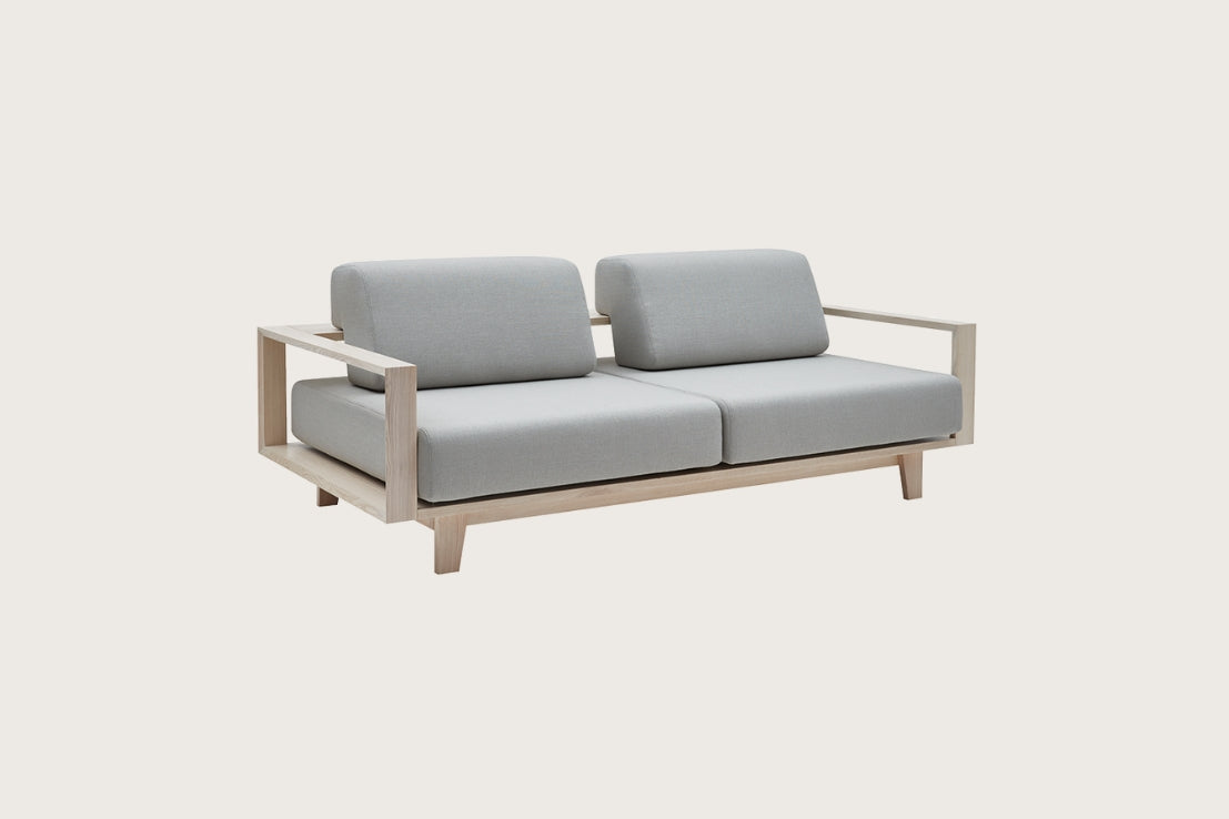 Wood Sofa, Natural Ash incl. back cushion