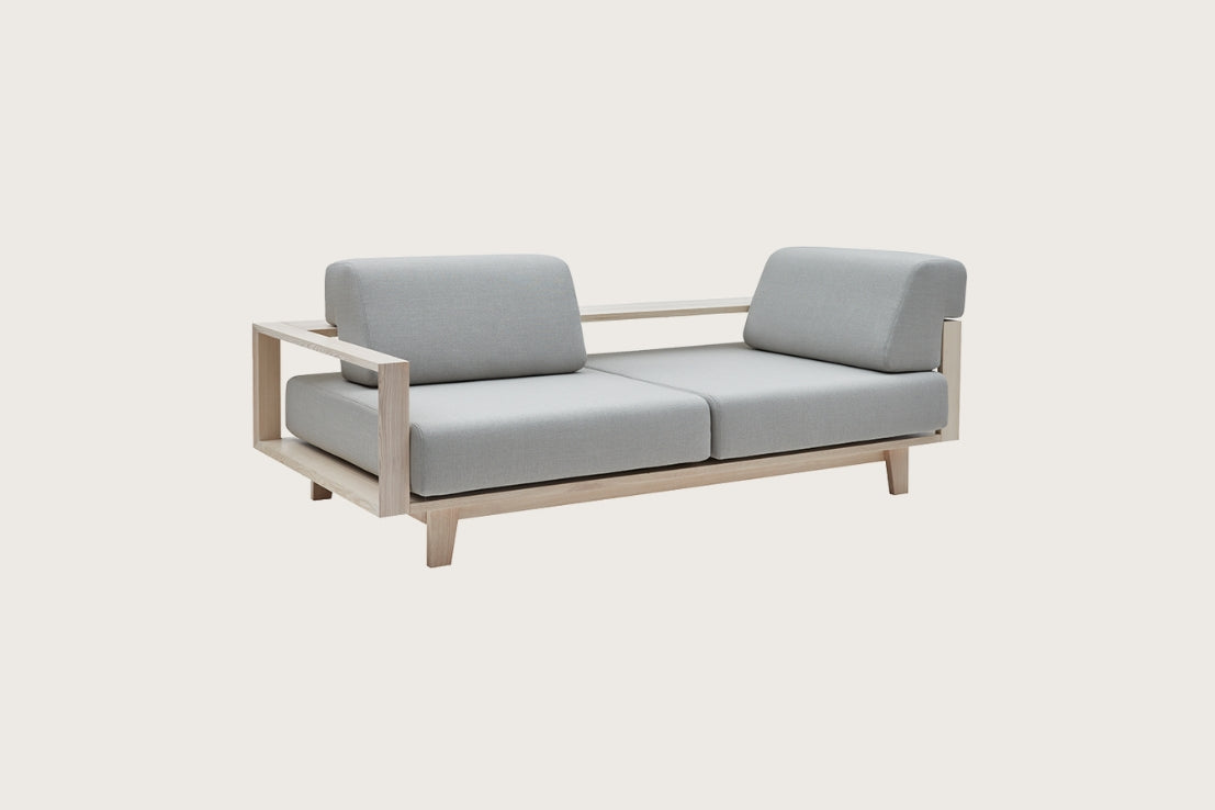 Wood Sofa, Natural Ash incl. back cushion