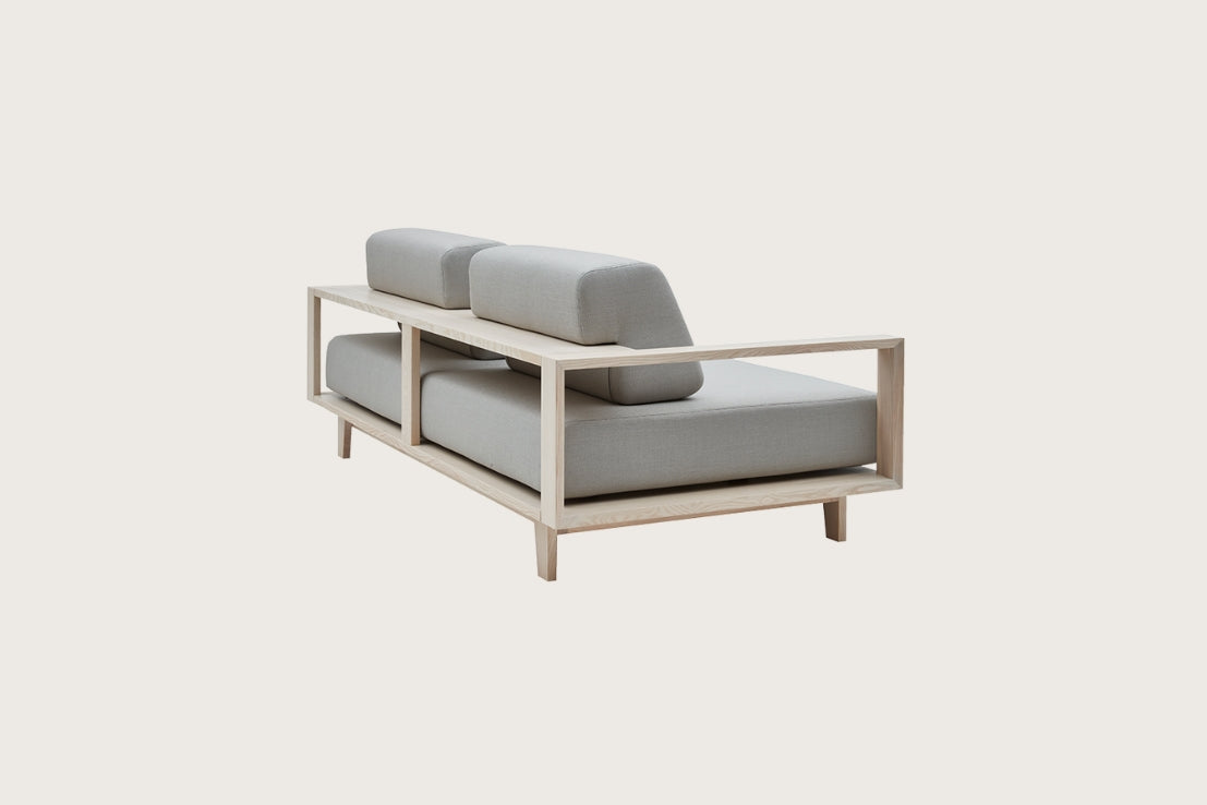 Wood Sofa, Natural Ash incl. back cushion