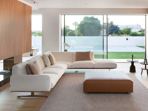 Bangkok Leather Hide (Width Cm. 120 X 120) Ottoman