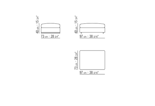 Groundpiece Ottoman Cm. 97X73 | Cod. 011M52 Or Premium Cod. 011Mb3