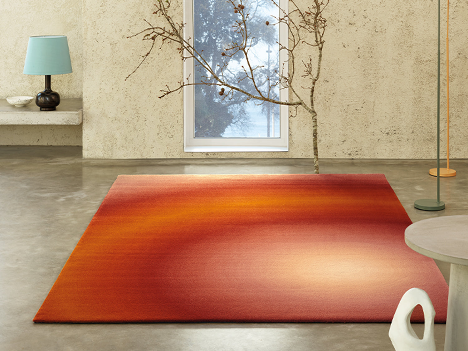 Off Center Pink Citrus Hand-Tufted Rug