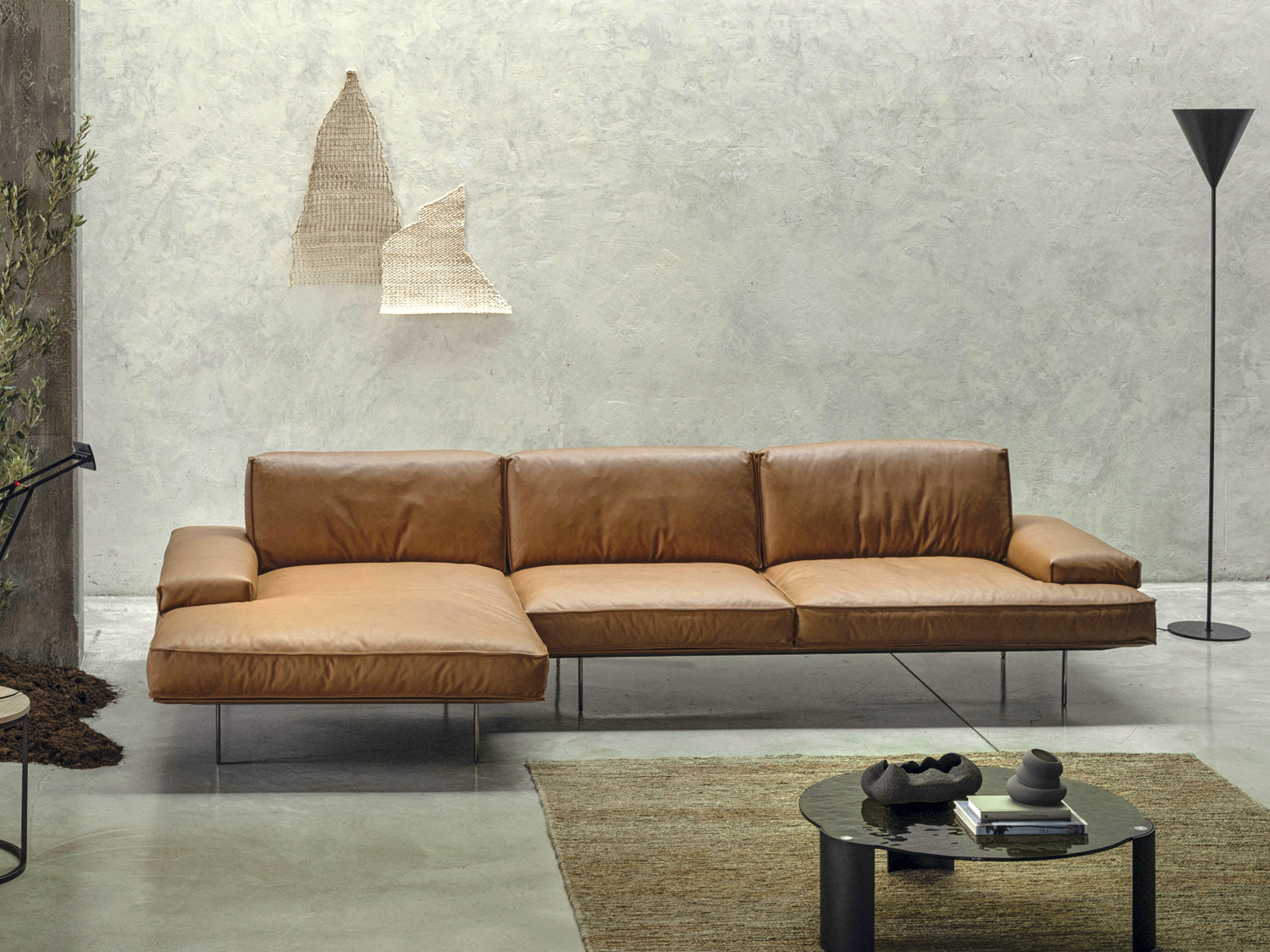 Vogue Cuoio Modular Long-Chaise Sofa