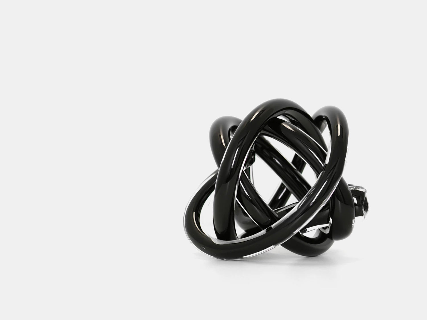 Wrap Black Glass Object Large